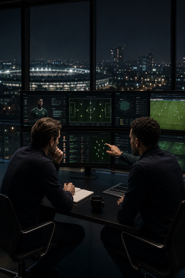 Deal support discussion using football player data screens
